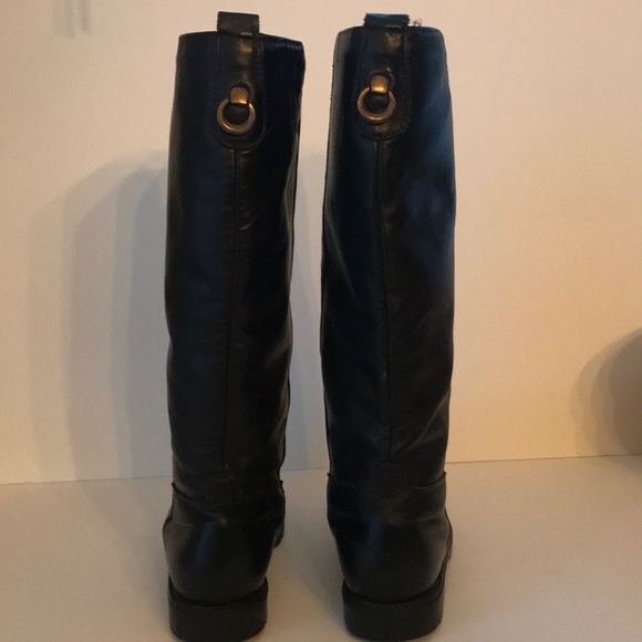 Regence Comfort Knee High Black Leather Boots-SOLD - Picture 3 of 8
